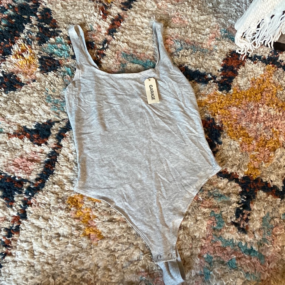 NWT heather grey body suit tank top